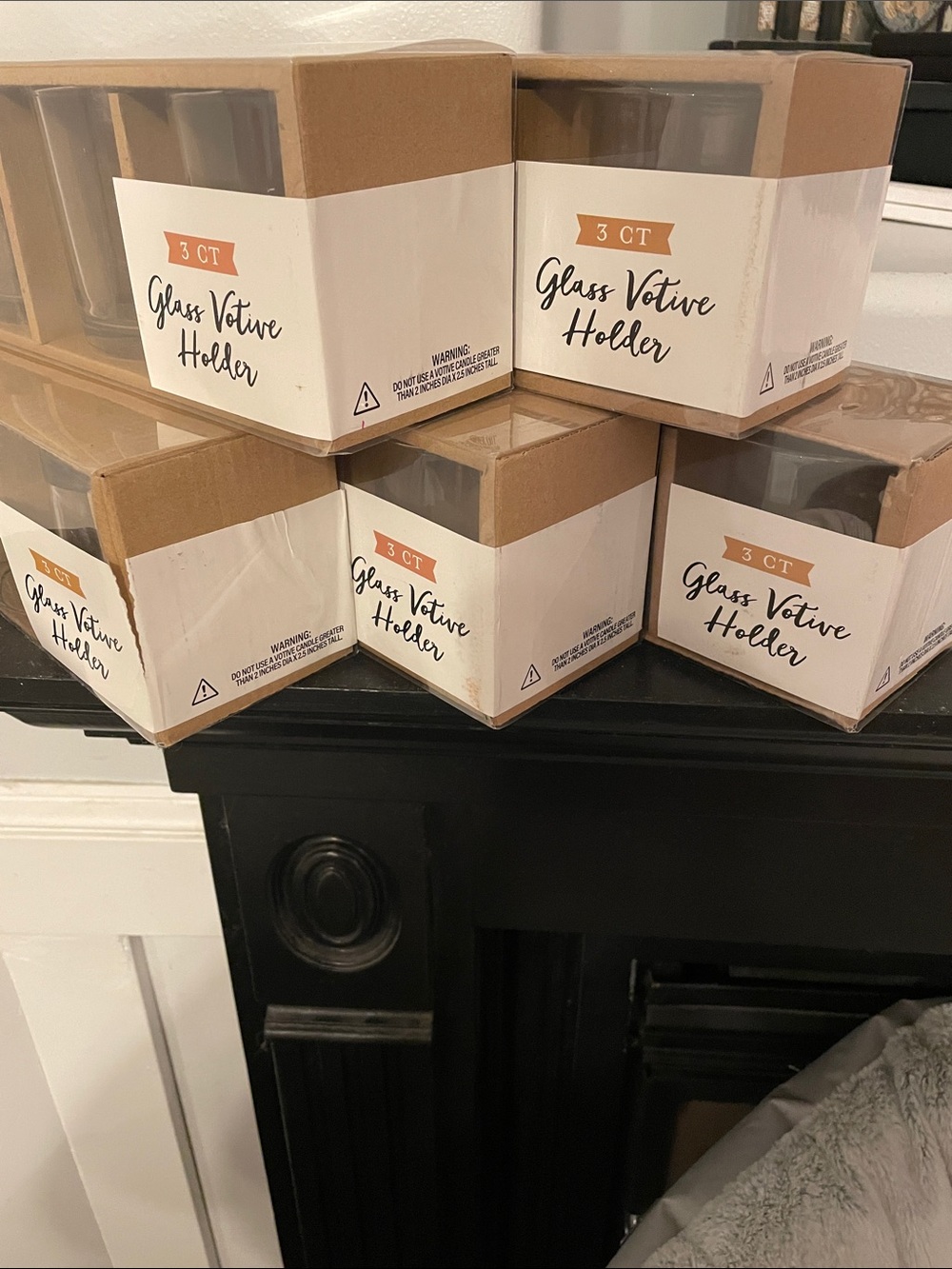 Glass Votive Holder 3-Pack – 5 Boxes (15 ct)